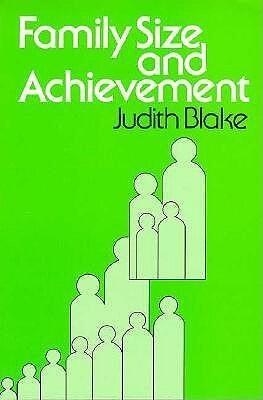 Family Size and Achievement (Volume 3)