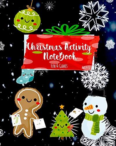Christmas Activity Book: Multi Games Kids Notebook - Children 4 to 12 Fun Time Gaming Paper Notepad - Boys and girls Cute Christmas Day Theme Multi ... Rules and Settings Game Notebook In Color)