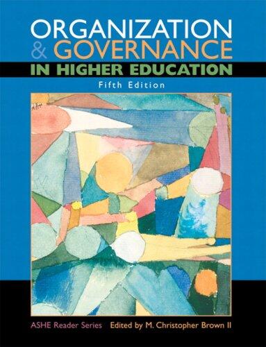 Organization and Governance in Higher Education