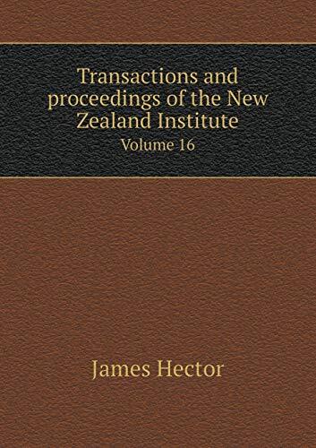 Transactions and proceedings of the New Zealand Institute Volume 16