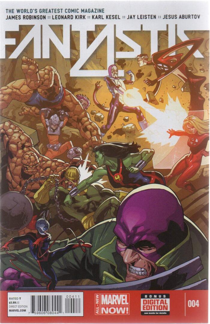 The Fantastic Four, vol. 5 (2014-2015), no. 4 (July 2014): The Fall of the Fantastic Four, Part Four, featuring the Frightful Four, Ant-Man, She-Hulk, and Miss Thing