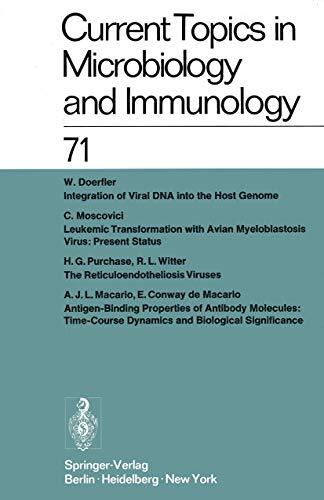 Current Topics in Microbiology and Immunology / Ergebnisse der Mikrobiologie und Immunitätsforschung, volume 71