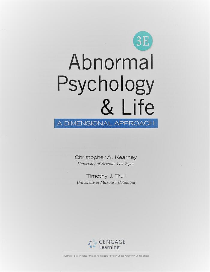 Abnormal Psychology and Life