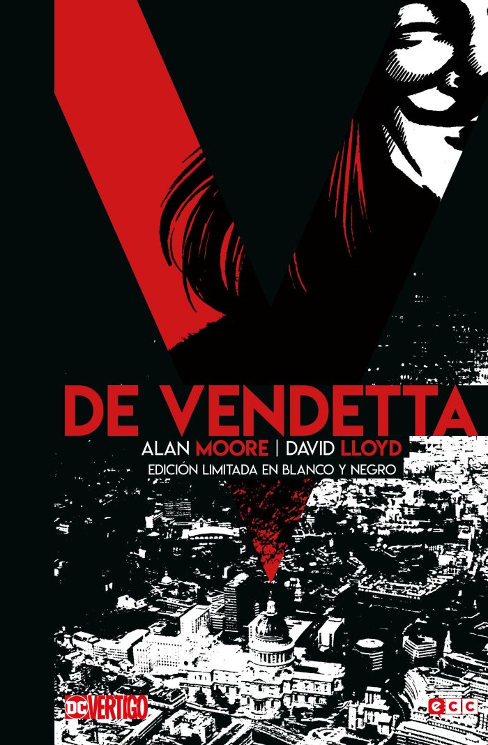 V de Vendetta en blanco y negro
