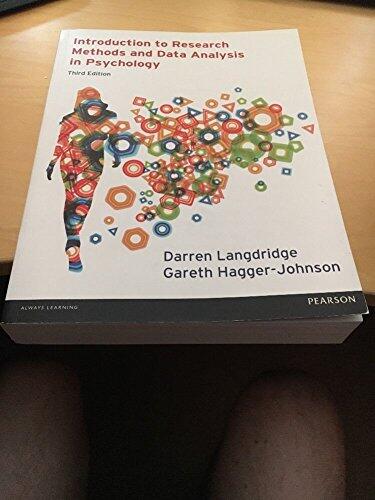 Introduction to Research Methods and Data Analysis in Psychology (2013 Paperback)