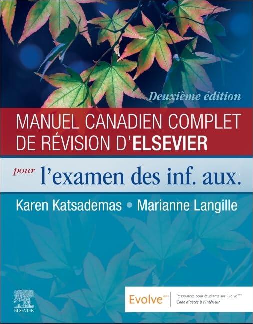 Manuel canadien complet de révision d’Elsevier pour l’examen des inf. aux.