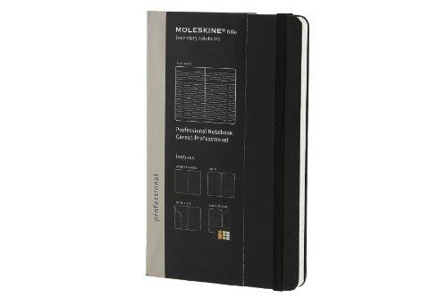 Moleskine Folio Professional Notebook (Large, Black, Hard Cover)