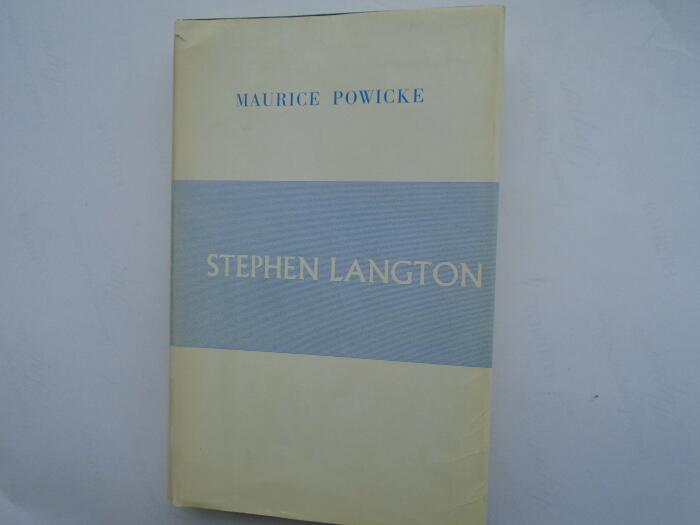 Stephen Langton : being the Ford lectures delivered in the Universities of Oxford in Hilary term 1927