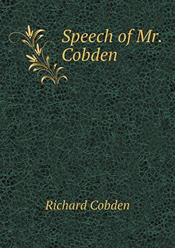 Speech of Mr. Cobden