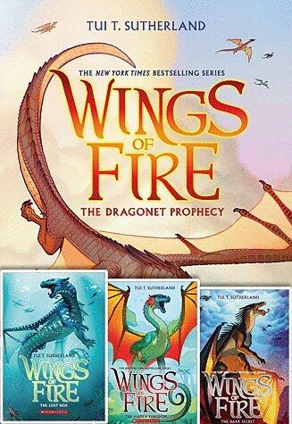 Wings of Fire #1-#4; The Dragonet Prophecy, The Lost Heir, The Hidden Kingdom, The Dark Secret