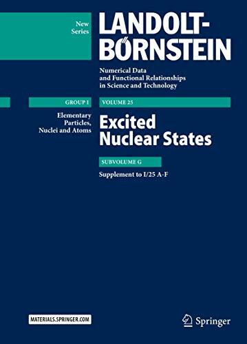 Excited Nuclear States: Supplement to I (25 A-F)