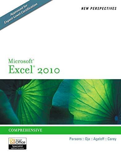 New Perspectives on Microsoft Excel 2010: Comprehensive (New Perspectives (Course Technology Paperback)) by Parsons, June Jamrich, Oja, Dan, Ageloff, Roy, Carey, Patric (2010) Paperback