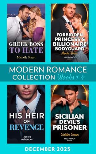Modern Romance December 2025 Books 1-4: Four new spicy romances perfect for fans of ruthless billionaires, mafia heat, and office desire in 2026!