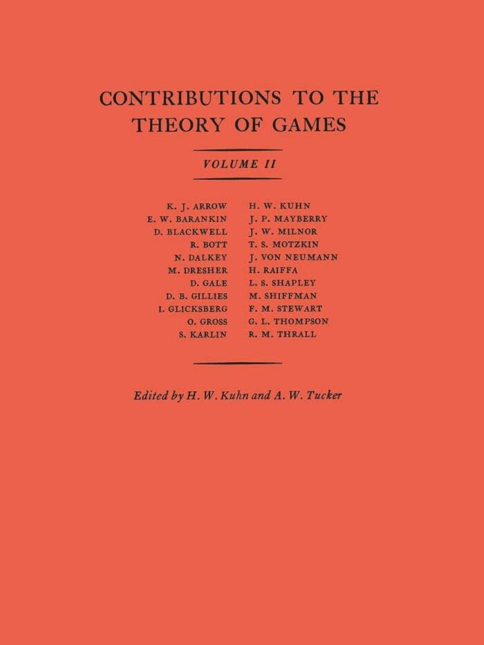 Contributions to the Theory of Games (Volume II)