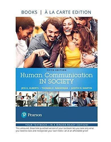 Human Communication in Society (Loose-Leaf Edition)