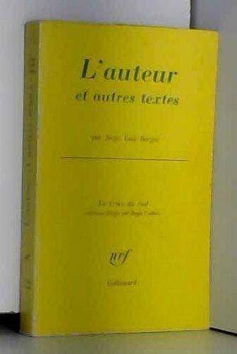L'AUTEUR ET AUTRES TEXTES: EL HACEDOR