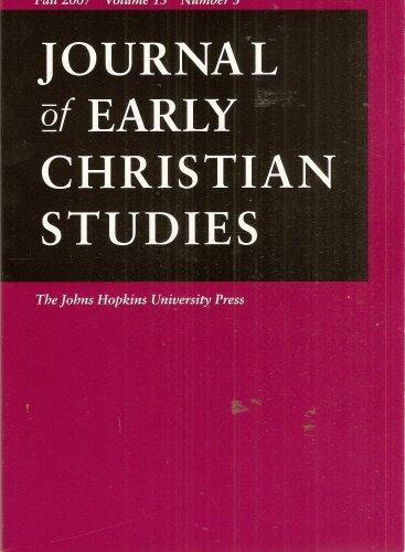 Journal of Early Christian Studies (Volume 15, Number 4, Winter 2007)