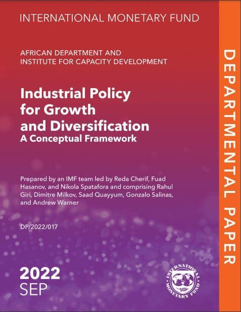 Industrial Policy for Growth and Diversification: A Conceptual Framework