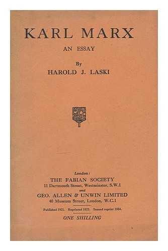 Karl Marx: An Essay by Harold J. Laski