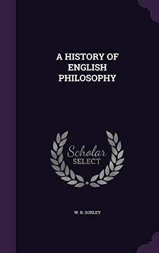 A HISTORY OF ENGLISH PHILOSOPHY