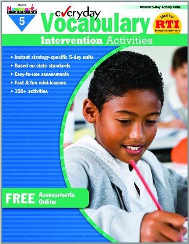 Newmark Learning Grade 5 Everyday Intervention Activities Aid for Vocabulary
