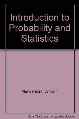 Introduction to Probability and Statistics with CD-ROM