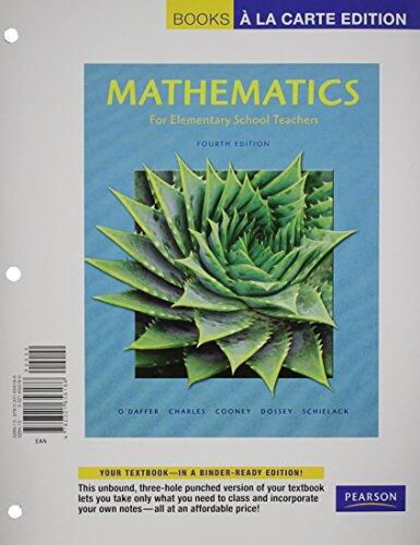 Mathematics for Elementary School Teachers, Books a la Carte Edition with MyLab Math/MyLab Statistics -- Valuepack Access Card Package