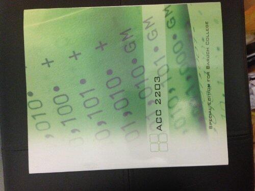Introduction to Managerial Accounting ACC 2203, Special Edition for Baruch College