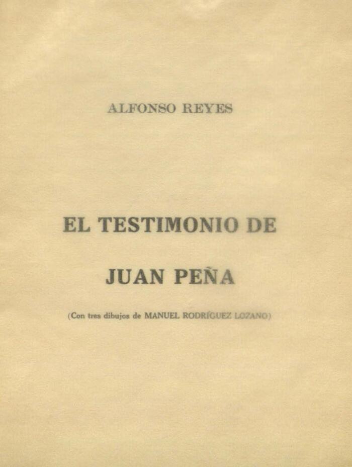 El testimonio de Juan Peña
