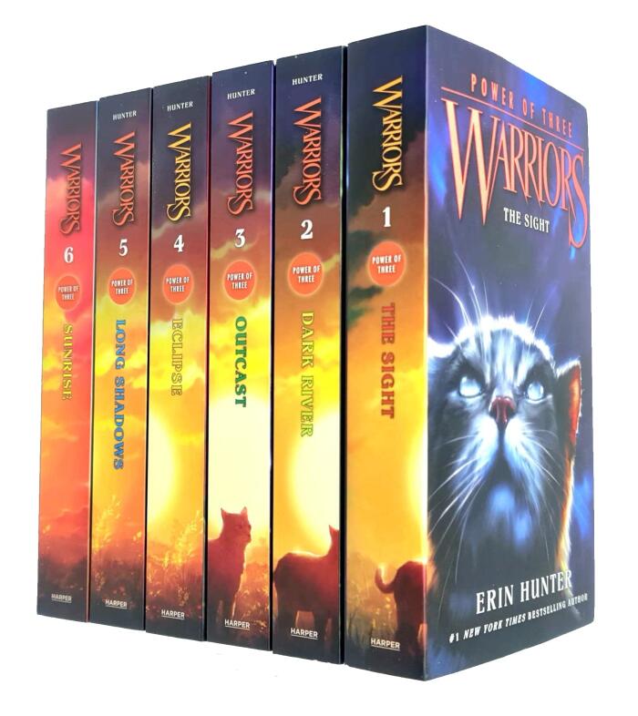 Warriors Cat Power of Three Book 1-6 Series 3 Books Collection Set By Erin Hunter
