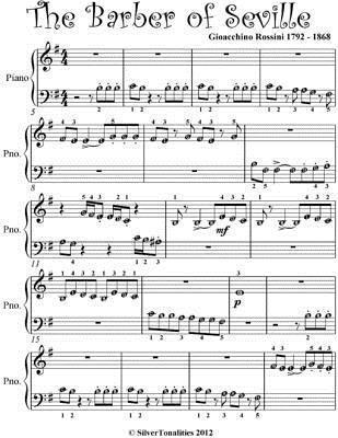 Barber of Seville Beginner Piano Sheet Music