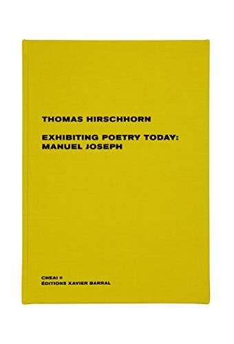 Exhibiting Poetry Today - Manuel Joseph
