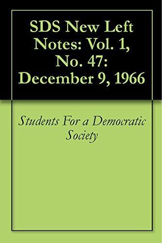 SDS New Left Notes: Vol. 1, No. 47: December 9, 1966