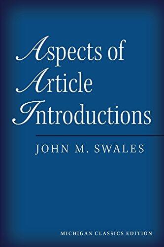 Aspects of Article Introductions