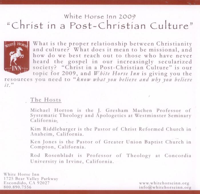 Christ In a Post-Christian Culture (28-CD set in two volumes)