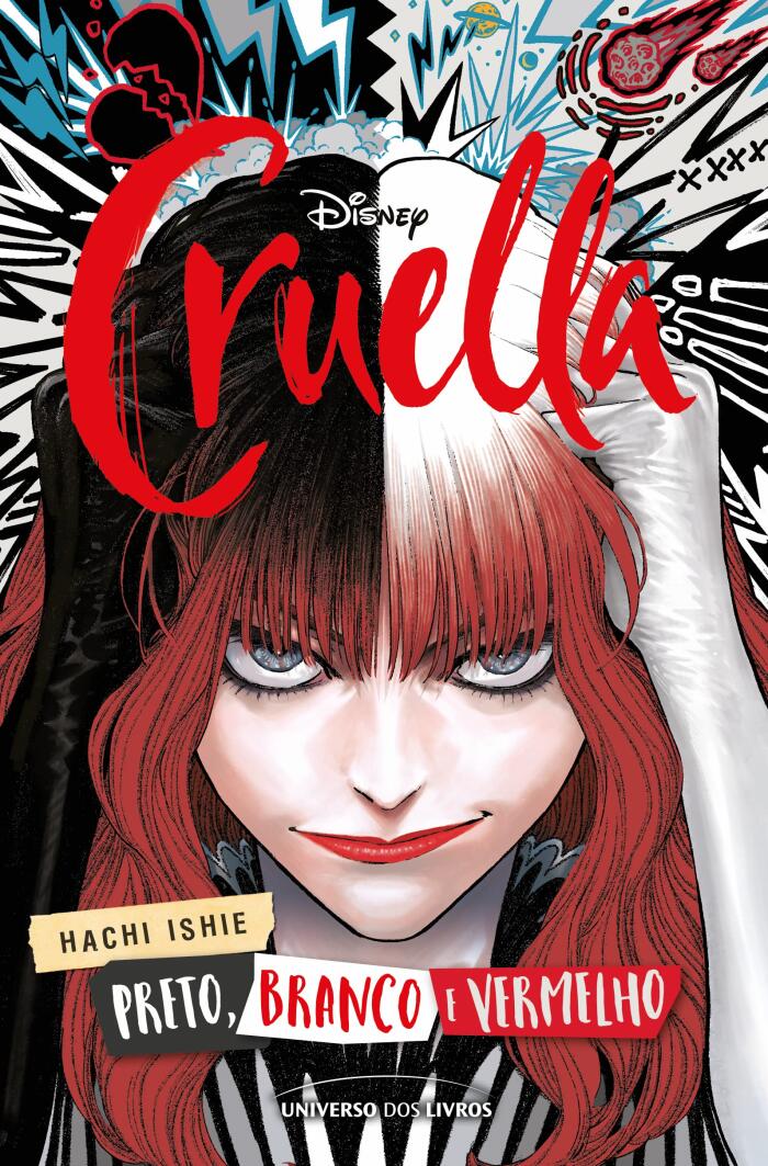 Cruella – preto, branco e vermelho