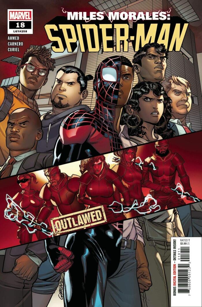 Miles Morales, Spider-Man #18 "Outlawed" Marvel Comics and only Marvel Comics