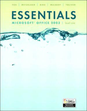 Essentials Microsoft Office 2003 (Level 1-Adhesive Bound)