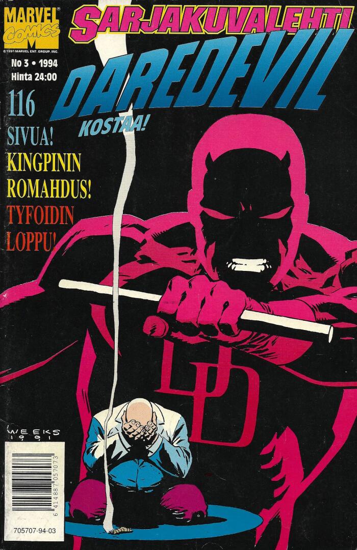 Sarjakuvalehti #3/1994: Daredevil kostaa!