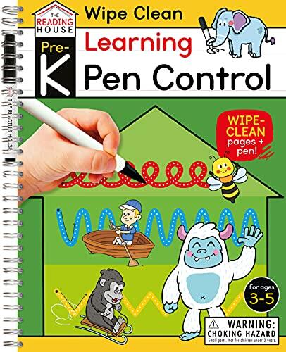 Learning Pen Control (Preschool Wipe Off Activity Workbook): Ages 3-5, Letter Tracing, Number and Shape Formation, Learning and Handwriting Practice