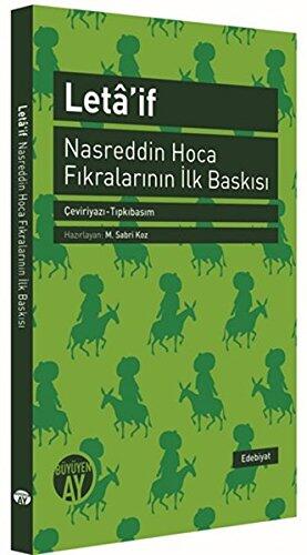 Leta'if (Nasreddin Hoca Fıkralarinin İlk Baskısı)