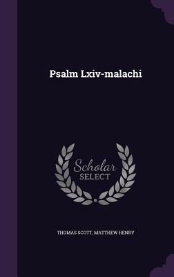 Psalm Lxiv-malachi