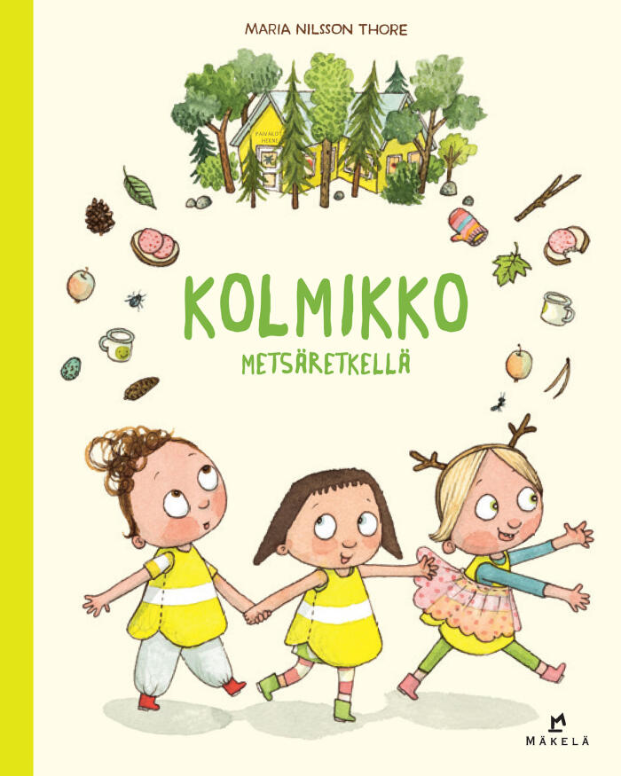 Kolmikko metsäretkellä