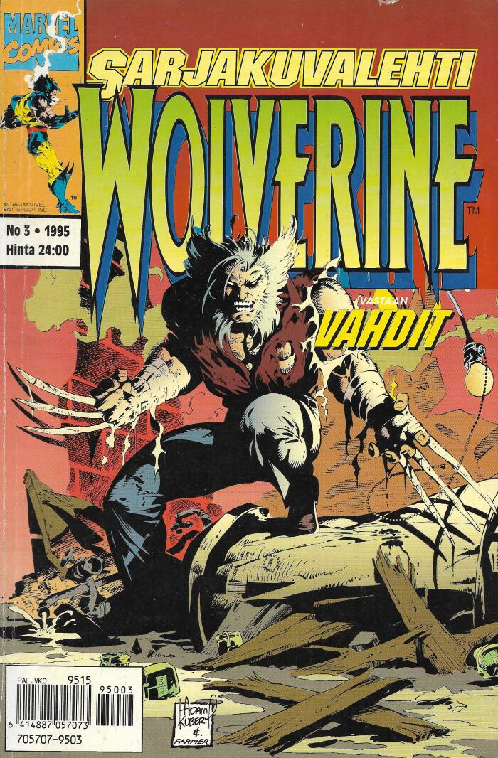 Sarjakuvalehti #3/1995: Wolverine vastaan Vahdit