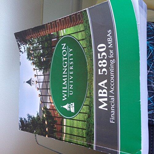 MBA 5850 Financial Accounting
