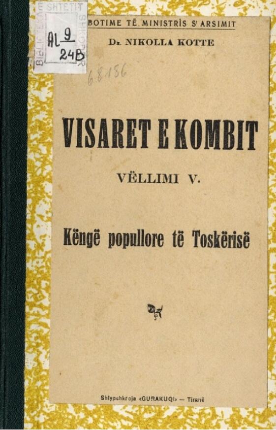 Visaret e Kombit : Këngë popullore të Toskërisë
