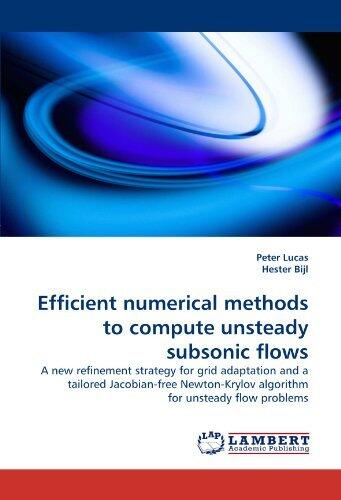 Efficient numerical methods to compute unsteady subsonic flows: A new refinement strategy for grid adaptation and a tailored Jacobian-free Newton-Krylov algorithm for unsteady flow problems