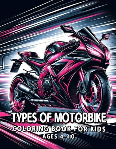 Types Of Motorbike. Discover vintage motorbikes in this colorful 8.5" x 11" coloring book for kids aged 4-10. Cute, funny, and easy illustrations make it perfect for birthdays, holidays, family fun.