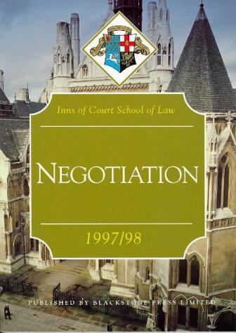 Bar Manual: Negotiation: 1997/98 (Bar Manuals)
