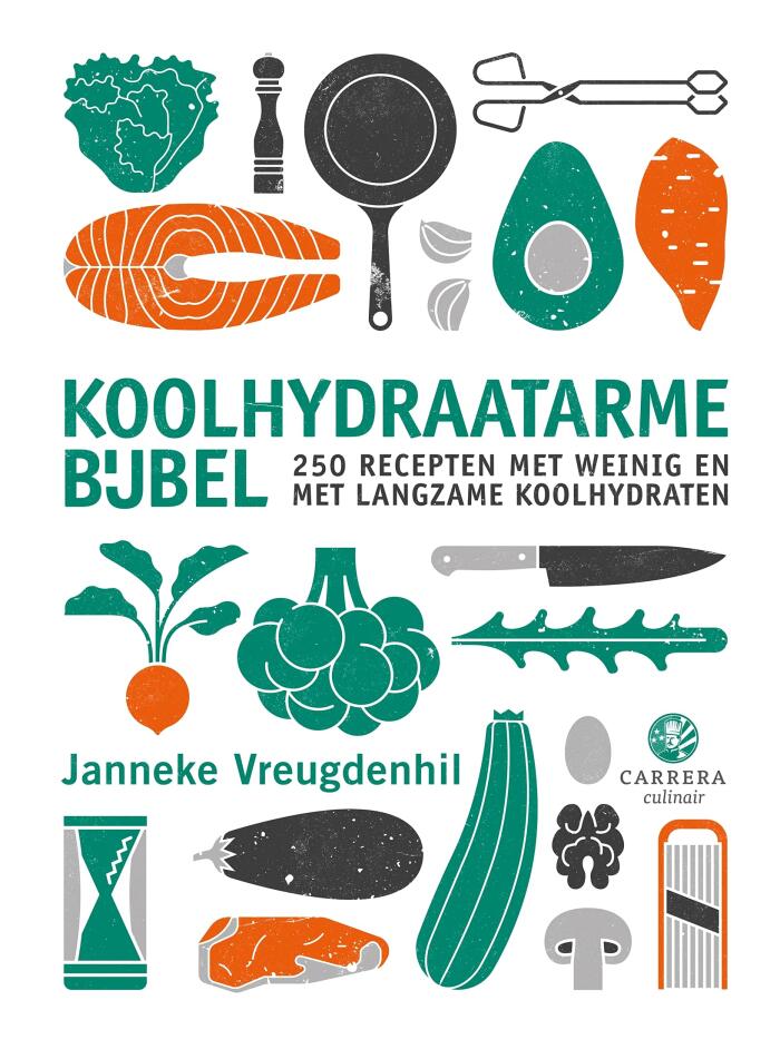 Koolhydraatarme bijbel: 250 recepten met weinig en langzame koolhydraten (Kookbijbels, #22)